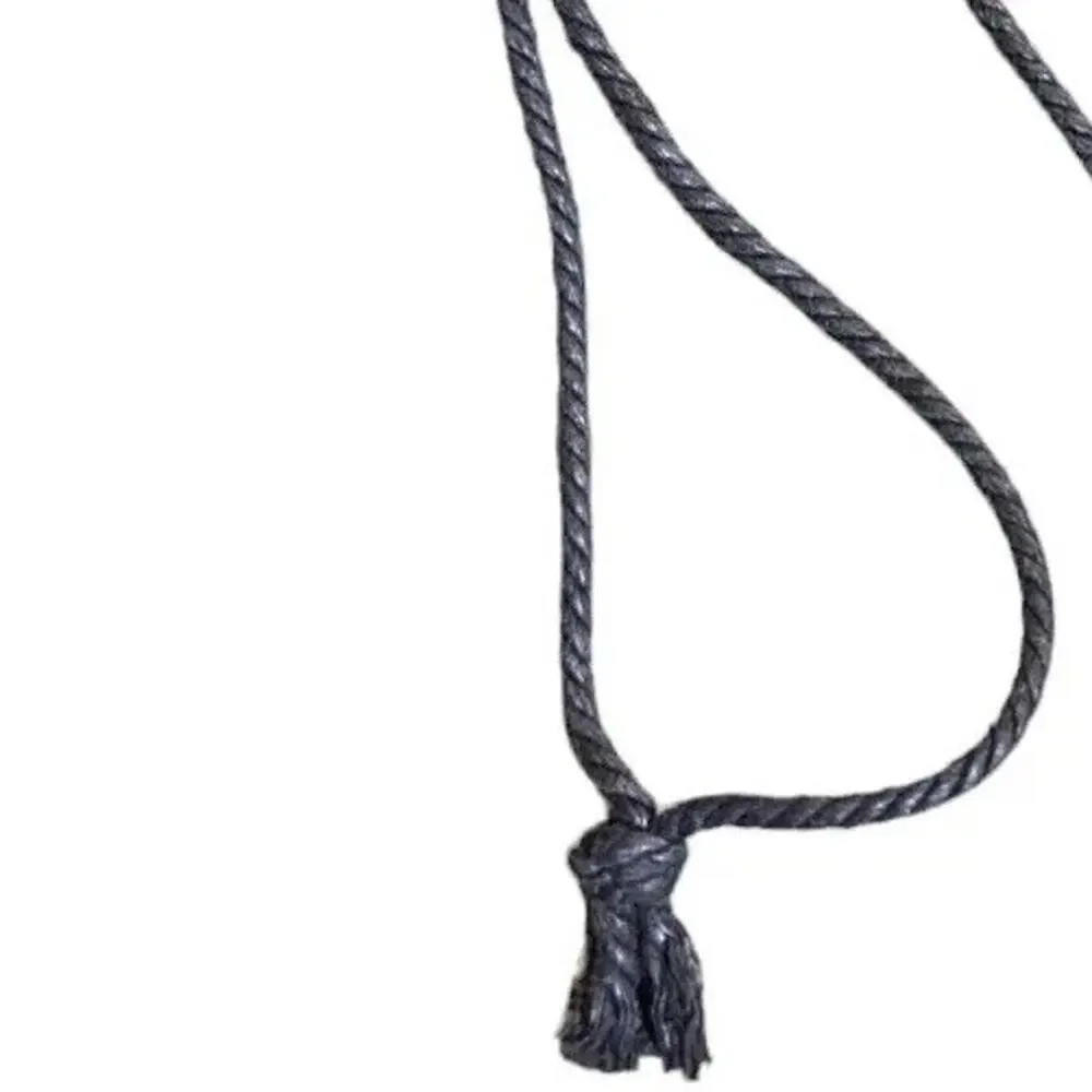 Buffalo David Bitton Y2K Grunge Cord Necklace Dog Tag Maple Leaf Charm Mens VtG